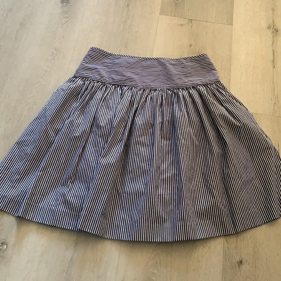 Gap striped Navy Blue white midi cotton size 0 summer beach fit and flare casual - Picture 8 of 9